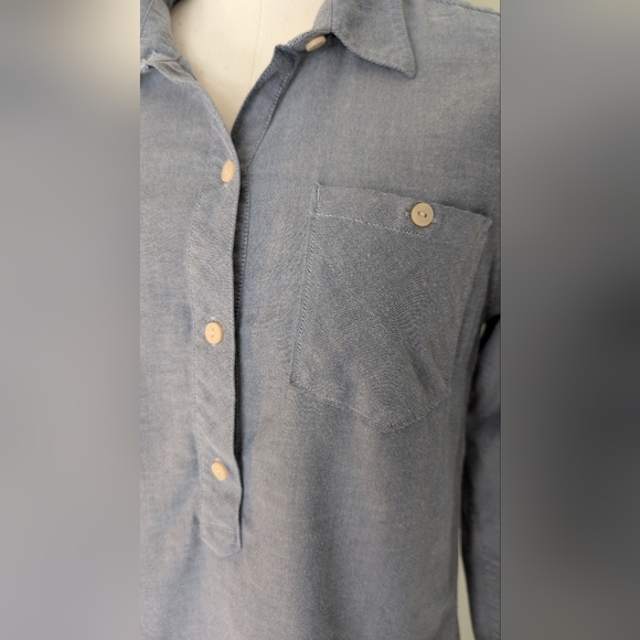 Patagonia Women's Top Tunic Grey Organic Cotton Blend Long Sleeve Size M - Picture 7 of 16